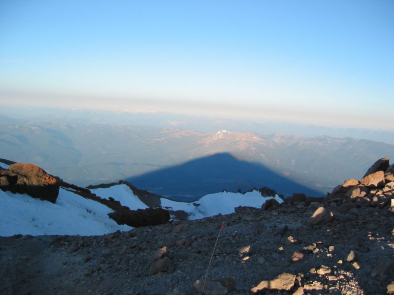 Shasta 13 - Nice Shadow of Shasta from top of misery hill